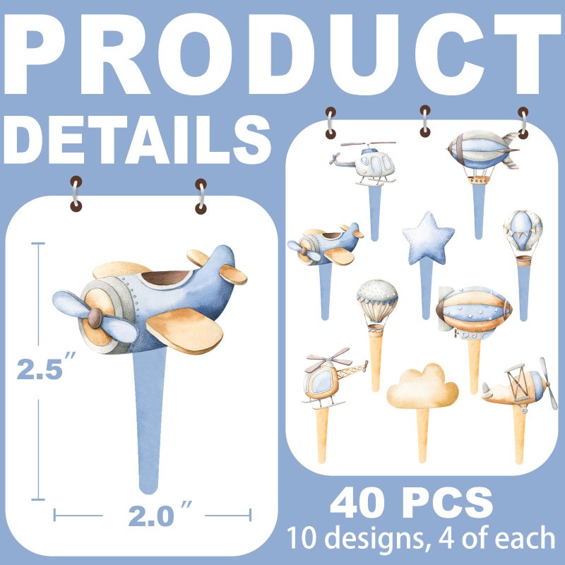 BonBeeDesign 40 قطعة من أغطية الكب كيك للنقل الجوي - Image 2